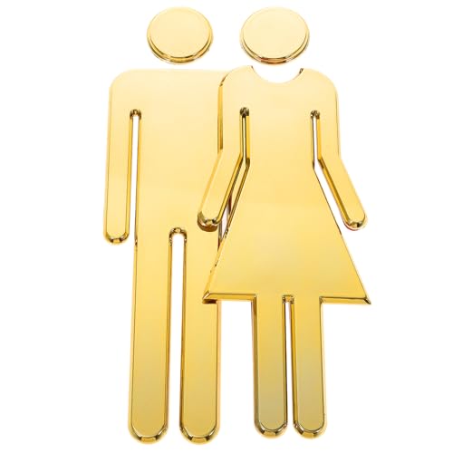 HEALEEP Edelstahl Wc Schild Selbstklebend Lustiges Männer und Frauen Toilettenschild Geschlechtsspezifische Badezimmerkennzeichnung Robustes Glänzendes Gold für Büro und Restaurant HEALEEP Edelstahl Wc Schild Selbstklebend Lustiges Männer und Frauen Toilettenschild Geschlechtsspezifische Badezimmerkennzeichnung Robustes Glänzendes Gold für Büro und Restaurant von HEALEEP
