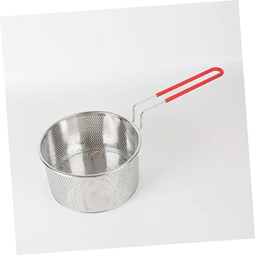 HEALEEP Edelstahlsieb Mit Hochdichter Lochung Nudelfilter Und Siebkorb Für Frittierte Speisen Hitzebeständiger Griff Rostfrei Und Langlebig Für Küche Und Zuhause von HEALEEP