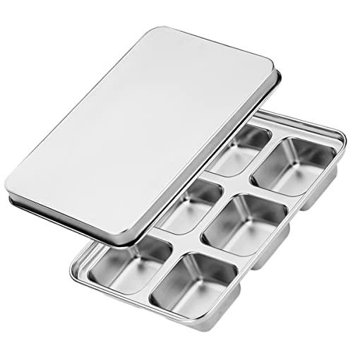 HEALEEP Eiswürfelform Praktische Gefrierbox für Eiswürfel Langlebig und Geschmacklos für Getränke Obst und Pudding Platzsparend für Gefrierschrank von HEALEEP