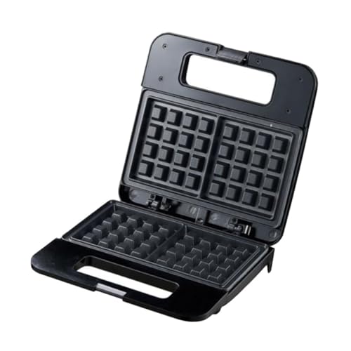 HEALEEP Elektrischer Sandwich Maker Mini mit Antihaftbeschichtung Doppelseitiger Toaster und Waffeleisen Automatische Temperaturkontrolle Rutschfester Boden Kompakt für Frühstück und von HEALEEP