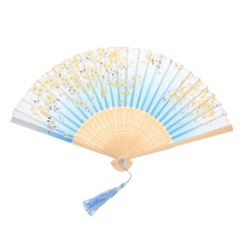 HEALEEP Faltfächer Japanischer Handventilator Chinesischer Handventilator Faltbarer Handventilator Handfächer Mit Holzrahmen Partydekorationsfan Faltbarer -handheld Bambus von HEALEEP