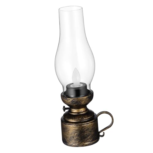HEALEEP Flammenlose LED Petroleumlampe Retro Öllampe aus Kunststoff für Stilvolle Dekoration für Wohnzimmer Garten und Feiertagsanlässe von HEALEEP