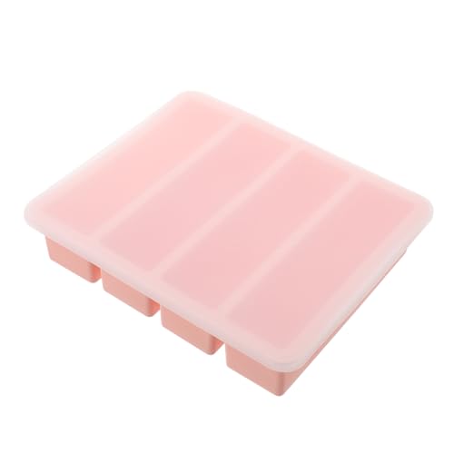 HEALEEP Flexible Eiswürfelform mit Deckel Klein Nonstick Eiswürfelbehälter für Getränke Hitze Kältebeständig Einfache Entnahme für Cocktails und Gefrierschrank von HEALEEP