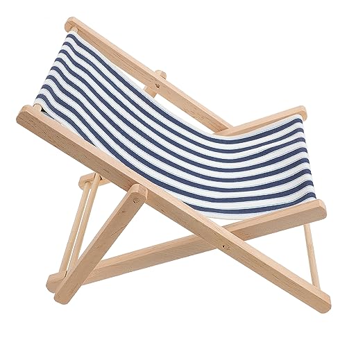 HEALEEP Großes Holzstrandstuhlmodell Dekoration im Mediterranen Nautisches Ornament für Zuhause für Desktop und Wohnräume Handwerkskunst aus Holz von HEALEEP