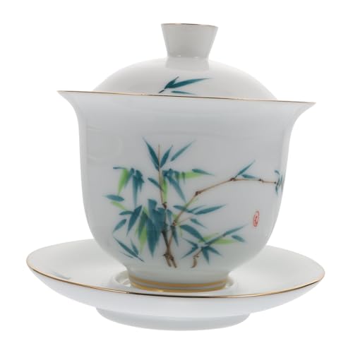 HEALEEP Handbemaltes Retro Keramik Teeservice mit Deckel Chinesische Teeschale aus Porzellan Staubschutz Hitzebewahrend für Teezeremonie Büro und Zuhause HEALEEP Handbemaltes Retro Keramik Teeservice mit Deckel Chinesische Teeschale aus Porzellan Staubschutz Hitzebewahrend für Teezeremonie Büro und Zuhause von HEALEEP
