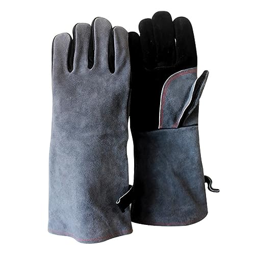 HEALEEP Hitzebeständige Grillhandschuhe aus Rindsleder Isolierte Koch und Backhandschuhe für Bbq Ofen Outdoor und Löten HEALEEP Hitzebeständige Grillhandschuhe aus Rindsleder Isolierte Koch und Backhandschuhe für Bbq Ofen Outdoor und Löten von HEALEEP