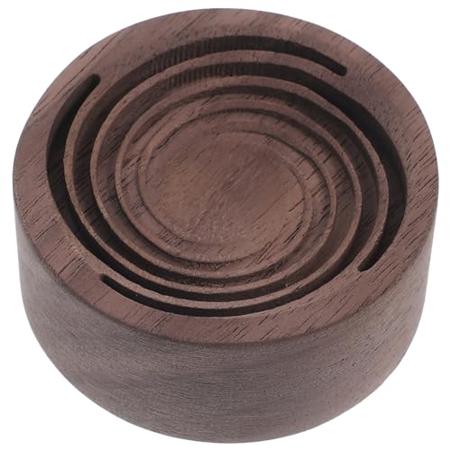HEALEEP Holz Aroma Diffuser Ätherische Öle Diffusor für Zuhause und Auto Runde Form aus Walnussholz Stilvolle Duftdekoration für Büro und Freizeit von HEALEEP