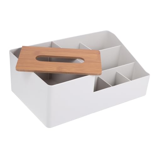 HEALEEP Holz Desktop Organizer mit Großem Fassungsvermögen Stabiler Aufbewahrungsbox für Taschentücher Multifunktionaler Schreibtischorganisator für Wohnzimmer Büro und Bad in Modernem HEALEEP Holz Desktop Organizer mit Großem Fassungsvermögen Stabiler Aufbewahrungsbox für Taschentücher Multifunktionaler Schreibtischorganisator für Wohnzimmer Büro und Bad in Modernem von HEALEEP