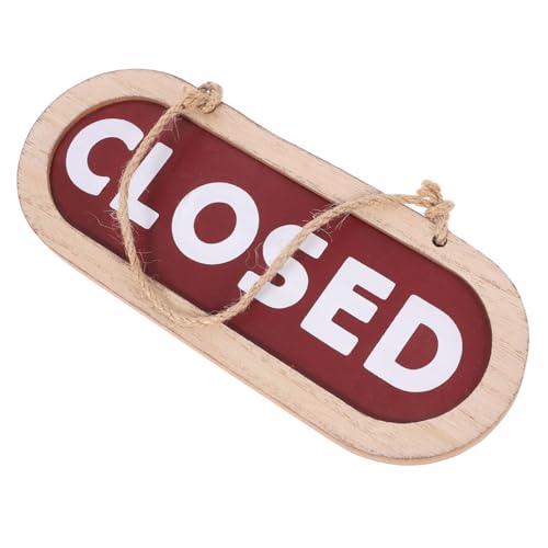 HEALEEP Holz Doppelseitiges Schild Geöffnet Geschlossen Türschild für Restaurant Bar Geschäft und Dekoratives Hängeschild mit Lanyard zur Einfachen Installation von HEALEEP