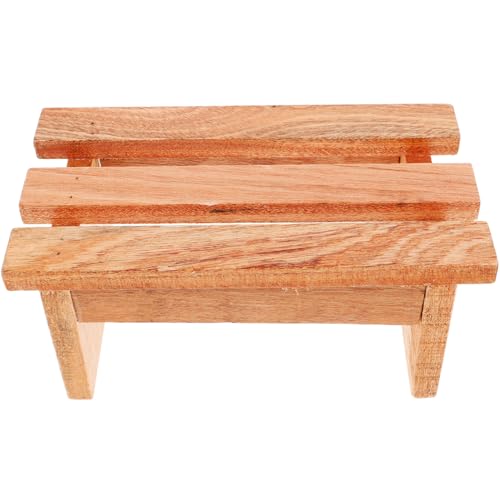 HEALEEP Badefußstütze Fußhocker aus Holz rutschfest für Bad Sauna und Wohnzimmer Multifunktionale Fußstütze Tritt Hocker von HEALEEP