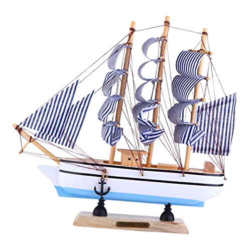 HEALEEP Holz Segelboot Modell Vintage Nautisches Schiff Deko für Wohnzimmer Büro Schlafzimmer Kreative Holz Schiff Dekoration für Themenpartys Events HEALEEP Holz Segelboot Modell Vintage Nautisches Schiff Deko für Wohnzimmer Büro Schlafzimmer Kreative Holz Schiff Dekoration für Themenpartys Events von HEALEEP