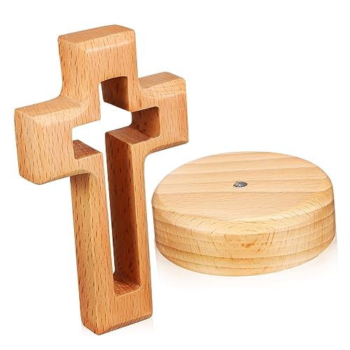 HEALEEP Holzkreuz mit Runder Basis Stabile Stehend Dekoration Geschnitztes Buchenholz Kreuz für und Religiöse Feste Glatte Oberfläche Langlebig und Handwerklich Verarbeitet HEALEEP Holzkreuz mit Runder Basis Stabile Stehend Dekoration Geschnitztes Buchenholz Kreuz für und Religiöse Feste Glatte Oberfläche Langlebig und Handwerklich Verarbeitet von HEALEEP