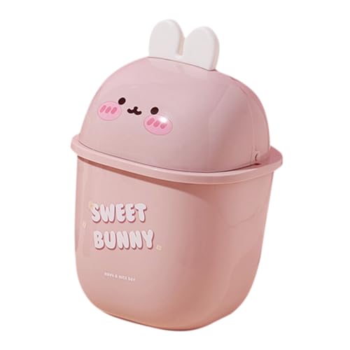 HEALEEP Kawaii Kaninchen Mülleimer mit Deckel Dekorativer Desktop Abfalleimer für Badezimmer und Büro Rosa Kreativer und Praktischer Mini Wastebasket für Schreibtisch und Schlafzimmer HEALEEP Kawaii Kaninchen Mülleimer mit Deckel Dekorativer Desktop Abfalleimer für Badezimmer und Büro Rosa Kreativer und Praktischer Mini Wastebasket für Schreibtisch und Schlafzimmer von HEALEEP