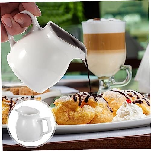 HEALEEP Keramik Milchkännchen mit Henkel Glatte Oberfläche Mehrzweck Kaffeetasse für Kaffeezubereitung und Latte Art Komfortabler Griff für Zuhause und Stilvolles Design von HEALEEP