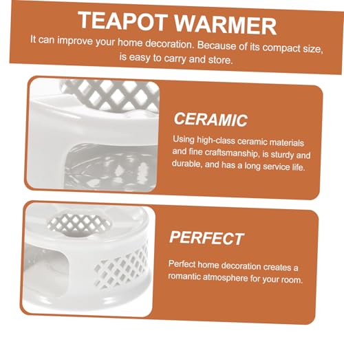 HEALEEP Keramik Teewärmer mit Hohldesign Multifunktionaler Teestövchen Halter Hitzebeständig rutschfest Dekorativer Teekannenwärmer für Sicheres Warmhalten von Tee HEALEEP Keramik Teewärmer mit Hohldesign Multifunktionaler Teestövchen Halter Hitzebeständig rutschfest Dekorativer Teekannenwärmer für Sicheres Warmhalten von Tee von HEALEEP