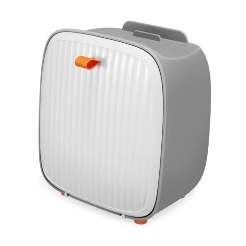 HEALEEP Mini Desktop Mülleimer Kompakter Müllcontainer für Büro Schlafzimmer und Küche mit Deckel Vielseitig Einsetzbar Geruchsdicht für Kleine Räume von HEALEEP