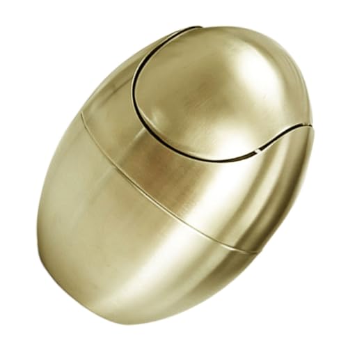 HEALEEP Mini Desktop Mülleimer mit Deckel Kompakter Schwingdeckel Abfalleimer für Schreibtisch Arbeitsplatte Büro Schlafzimmer Platzsparender Kleiner Tischabfallbehälter Gold HEALEEP Mini Desktop Mülleimer mit Deckel Kompakter Schwingdeckel Abfalleimer für Schreibtisch Arbeitsplatte Büro Schlafzimmer Platzsparender Kleiner Tischabfallbehälter Gold von HEALEEP