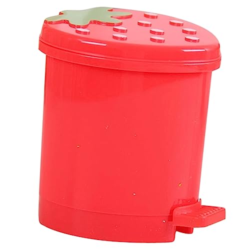 HEALEEP Mini Mülleimer für Büro und Zuhause Niedlicher Cartoon Abfalleimer mit Deckel Platzsparend und Leicht zu Reinigen für Schreibtisch und Schlafzimmer Rot HEALEEP Mini Mülleimer für Büro und Zuhause Niedlicher Cartoon Abfalleimer mit Deckel Platzsparend und Leicht zu Reinigen für Schreibtisch und Schlafzimmer Rot von HEALEEP