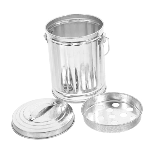 HEALEEP Mini Tischabfalleimer mit Deckel Metall Mülleimer für Büro Tragbarer Kleiner Abfalleimer für Schreibtisch für Papierabfälle und Zigarettenasche HEALEEP Mini Tischabfalleimer mit Deckel Metall Mülleimer für Büro Tragbarer Kleiner Abfalleimer für Schreibtisch für Papierabfälle und Zigarettenasche von HEALEEP