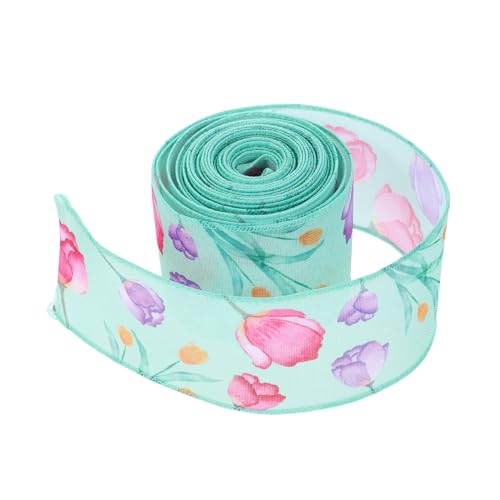 HEALEEP Muttertag Wired Edge -Band Für DIY -frühlingskränze Und Schleife Elegantes Polyesterband Für Urlaubs- Und Partydekorationen von HEALEEP