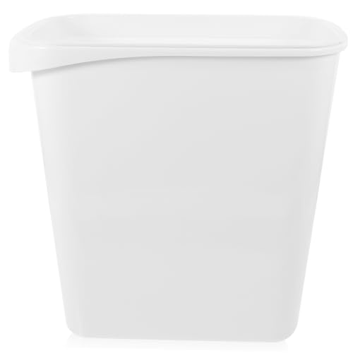 HEALEEP Narrow Lidless Trash Can Abfalleimer Nordic Stil Rechteckiger Müllbehälter Küchen und Bad Platzsparend Schmal Robust Weiß von HEALEEP
