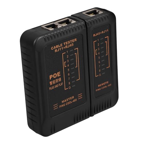 HEALEEP Netzwerkkabeltester Kabeldetektor prüfen Hafen Kabelprüfung Crimpen Netzwerktester lan kabel tester Ethernet-Tester Ethernet-Tools Ethernet-Kabel-Testtool elektronisch Schwarz von HEALEEP