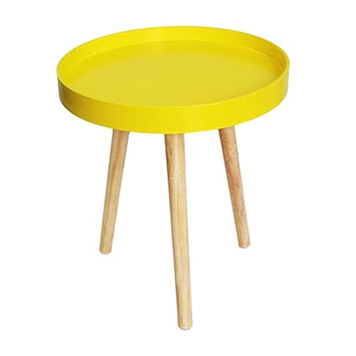 HEALEEP Nordic Mini Beistelltisch Eleganter Sofa Seitentisch Runder Couchtisch für Schlafzimmer Wohnzimmer Balkon Design Platzsparend Leicht zu Reinigen Vielseitig Einsetzbar von HEALEEP