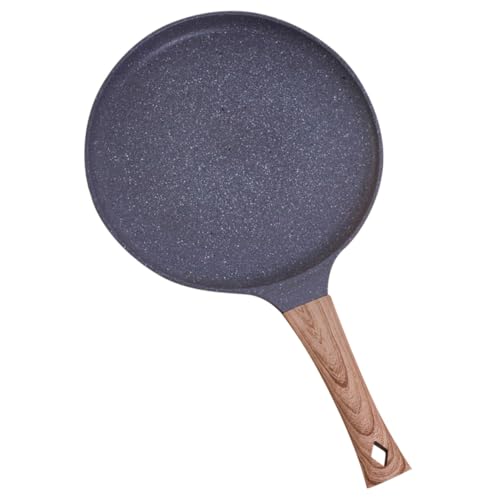 HEALEEP Pancake Cooking Pan Antihaftbeschichtet Bratpfanne mit Holzgriff Induktion Geeignet Für Omeletts Eiergerichte und Pfannkuchen Haushaltsspanne von HEALEEP