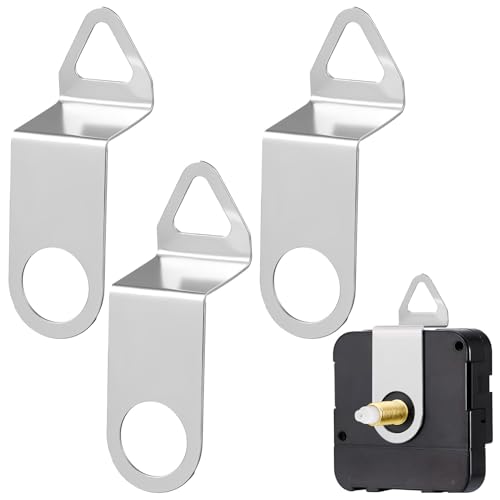 HEALEEP Quarz-Wanduhr-Rückhaken: 4 Stück Metall-Uhrwerk-DIY-Ersatzhalterung - Mechanismus-Aufhängerteile HEALEEP Quarz-Wanduhr-Rückhaken: 4 Stück Metall-Uhrwerk-DIY-Ersatzhalterung - Mechanismus-Aufhängerteile von HEALEEP