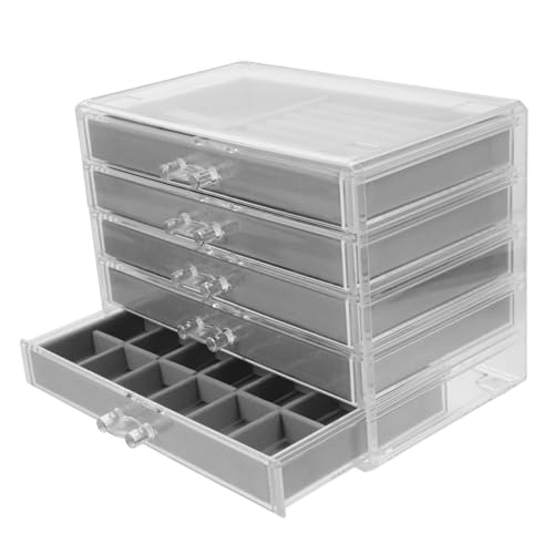 HEALEEP Rock Collection Box Lagige Vitrine mit Fächern für Steine und Schmuck Transparente Aufbewahrungsbox mit Innenfutter Eleganter Organizer für Ihre Sammlung HEALEEP Rock Collection Box Lagige Vitrine mit Fächern für Steine und Schmuck Transparente Aufbewahrungsbox mit Innenfutter Eleganter Organizer für Ihre Sammlung von HEALEEP