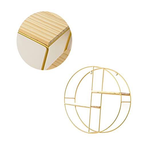 HEALEEP Rundes Wandregal aus im Kreativen Nordischen Stil Doppelstöckiges Wandregal für Schlafzimmer Wohnzimmer und Küche Vielseitig Einsetzbar Goldene Farbe Einfach zu Montieren HEALEEP Rundes Wandregal aus im Kreativen Nordischen Stil Doppelstöckiges Wandregal für Schlafzimmer Wohnzimmer und Küche Vielseitig Einsetzbar Goldene Farbe Einfach zu Montieren von HEALEEP