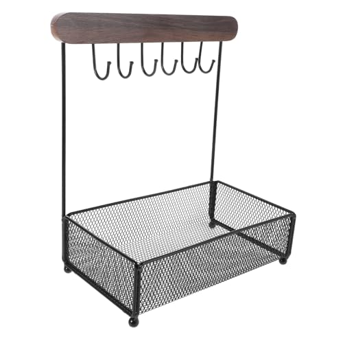HEALEEP Schlüssel und Schmuck Organizer mit Ablage Stabiles Desktop Display Shelf mit Quadratischer Basis Modernes Design für Eingang Vielseitiger Aufbewahrungsständer für Schlüssel von HEALEEP