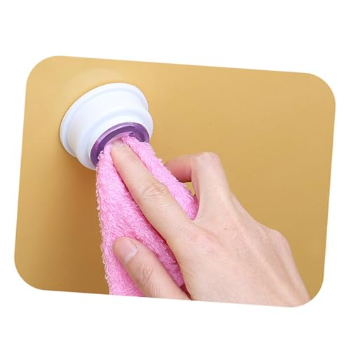HEALEEP Selbstklebender Handtuchhaken Violett Starker Klebehaken für Bad und Küche Multifunktional für Geschirrtücher und Handtücher Einfache Montage ohne Bohren Vielseitig Verwendbar von HEALEEP