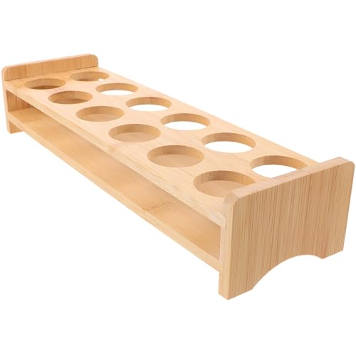 HEALEEP Teiliger Holz Shot gläser Halter Organizer Kompakter Weinglashalter aus Multifunktionales Display Tablett für Schnapsgläser und Kleine Weintassen Platzsparend und Leicht zu von HEALEEP