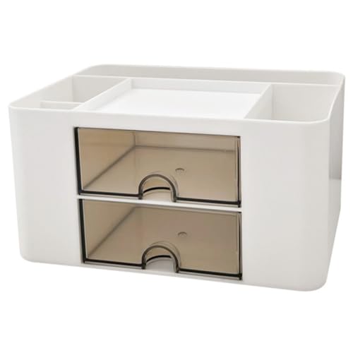 HEALEEP Transparente Multifunktionaler Desktop Organizer Leichter Büro Organizer Praktisches Stauraumsystem für Stifte Zubehör Geeignet für Büro Schlafzimmer Wohnzimmer von HEALEEP