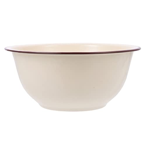 HEALEEP Vintage Emaille Schüssel Tiefe Verstärkte Suppenschüssel aus Stabilem Lebensmittelechtem Emaille Vielseitige Küchenschüssel für Suppe Teig und Obst Nostalgisches Design in HEALEEP Vintage Emaille Schüssel Tiefe Verstärkte Suppenschüssel aus Stabilem Lebensmittelechtem Emaille Vielseitige Küchenschüssel für Suppe Teig und Obst Nostalgisches Design in von HEALEEP