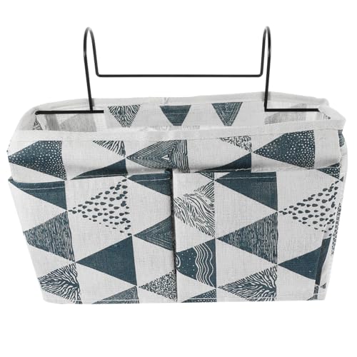 HEALEEP Wand Organizer aus Hängender Aufbewahrungskorb mit Taschen für Bett Tür oder Wand zur Aufbewahrung von Laptops Magazinen und Snacks Upgrade Blau von HEALEEP