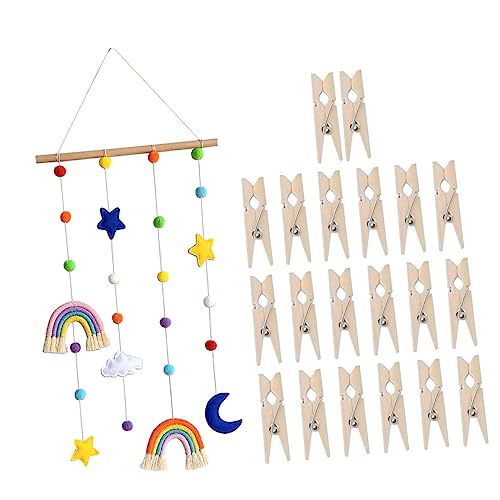 HEALEEP Wandbehang Foto Organizer für Kinderzimmer Farbiger Kleiderbügel mit Clips zur Kreativen Wanddekoration und Aufbewahrung von Fotos und Postkarten Langlebig und von HEALEEP