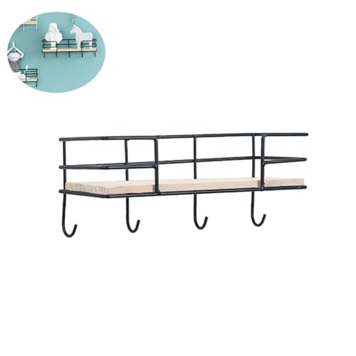 HEALEEP Wandregal mit Robusten Metallhaken Wandmontierter Aufbewahrungs Organizer für Schlüssel Gartenwerkzeuge und Dekoration Platzsparendes Hängeregal für Schlafzimmer Küche Büro und HEALEEP Wandregal mit Robusten Metallhaken Wandmontierter Aufbewahrungs Organizer für Schlüssel Gartenwerkzeuge und Dekoration Platzsparendes Hängeregal für Schlafzimmer Küche Büro und von HEALEEP