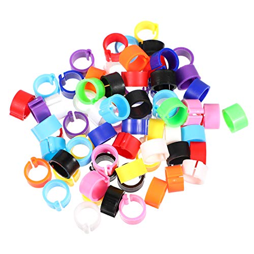 100 Stück Haustauben-Fußkettchen Clip Ringe Band Zahlen Taubenfuß Ringe Vogel Clip Ring Bänder für Taube Wachteln Clip Fußbänder Vogel Fuß Ring Band Manschette Fuß Kunststoff von HEALLILY