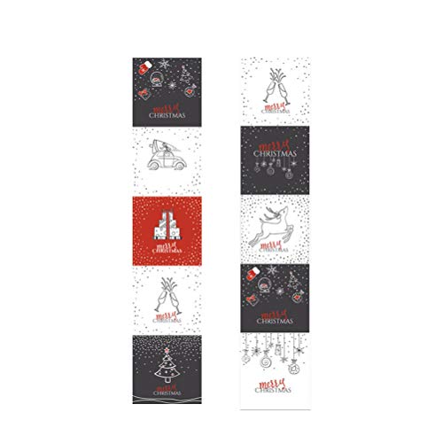 2 Stück 100 x 20 cm Weihnachts-Fliesenaufkleber, selbstklebende Tapete, Küche, Badezimmer, Wandaufkleber, DIY Abnehmbare Schlafzimmer Dekoration Wandaufkleber (Stil A und B) von HEALLILY