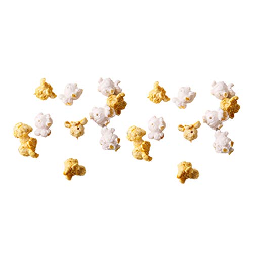 Festliches Künstliches Popcorndekor 20 flache Rückseite Charms Popcorn Harz DIY Herstellung Zubehör für DIY Scrapbooking Verschönerung Telefon Haarspange Schmuck Popcorn-Partybevorzugung von HEALLILY