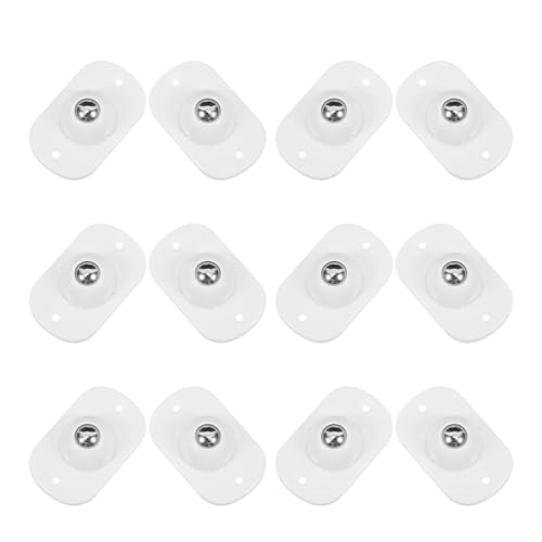 HEALLILY 12 Stück Mini Lenkrollen Selbstklebende Lenkrollen 360° Drehbar Mini Universalrollen Für Kleine Möbel Klebrige Rollen Für Die Küche von HEALLILY