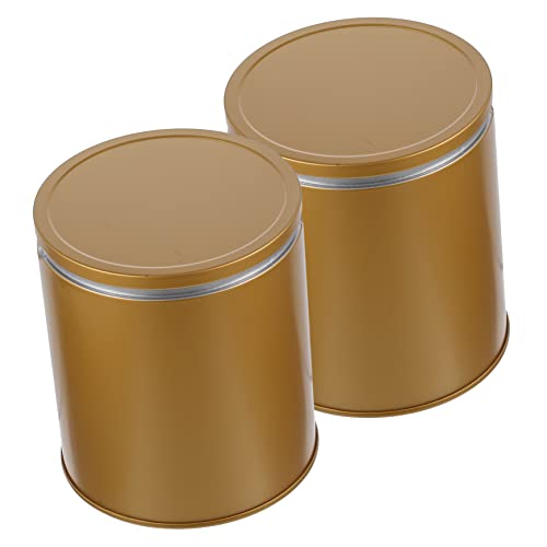 HEALLILY 2 Stück Weißblech-Teedosen, klein, luftdicht, Vorratsdosen für losen Tee, Süßigkeiten, Kaffee, Gewürze, Küche, Speisekammer, Organizer, Geschenk von HEALLILY