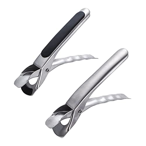 HEALLILY 2 hitzebeständige Edelstahl-Clips, Verbrühungsgreifer zum sicheren Anheben von heißen Schüsseln, Tellern, Pfannen und Töpfen in der Küche und beim Kochen zu Hause von HEALLILY