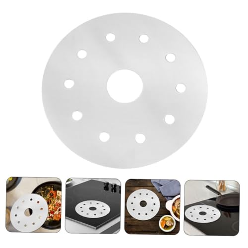 HEALLILY 2 x Edelstahl-Wärmeverteiler-Platten für Induktionskochfelder, Konverterscheiben für gleichmäßige Wärmeverteilung, Gas- und Elektroherde von HEALLILY