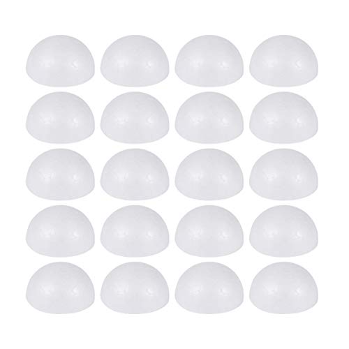 HEALLILY 200 Stück Halbschaumkugeln 3Cm Glatte Runde Styroporschaumkugeln Halbkreisschaumkugeln Modellieren von Styroporkugeln für DIY Craft Holiday Ornamente Hochzeitsschule von HEALLILY