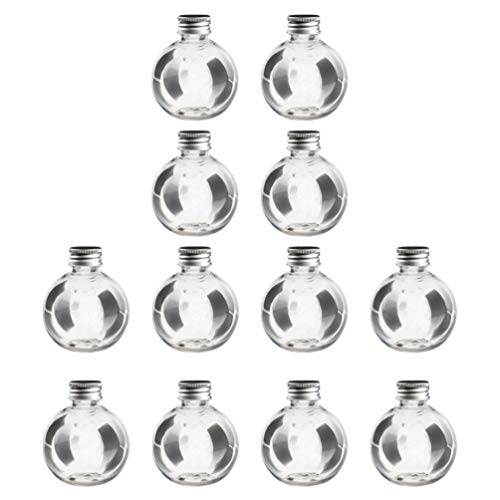 HEALLILY 25Pcs 150Ml Transparente Zwiebelförmige Flasche Klare Kugelflasche Bonbonglas Schraubverschluss Leere Flasche Füllbare Kugelflasche Mehrzweckrundzwiebelbehälter (Zufällige von HEALLILY