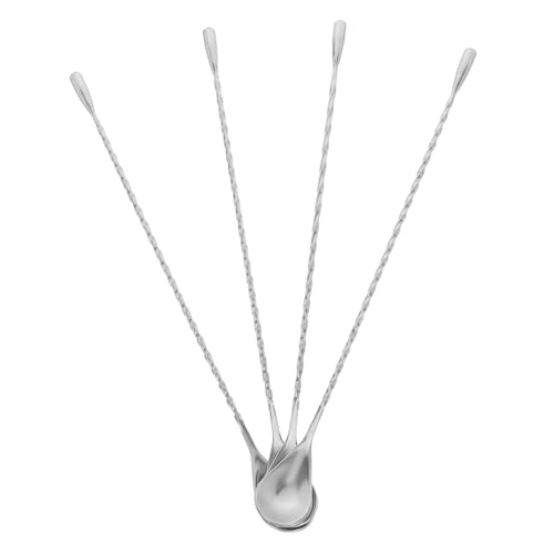 HEALLILY 4 Stück Teiliges Barlöffel Edelstahl Spiralgriff Langer Griff Cocktail Rührlöffel für Barkeeper Kaffee Milch Tee Saft Mixer Küchenwerkzeug HEALLILY 4 Stück Teiliges Barlöffel Edelstahl Spiralgriff Langer Griff Cocktail Rührlöffel für Barkeeper Kaffee Milch Tee Saft Mixer Küchenwerkzeug von HEALLILY