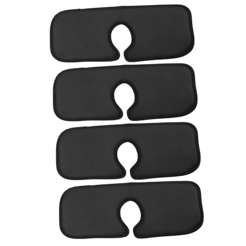 HEALLILY 4 Stück Wasserhahn saugfähige Pads schwarze Faser Tropfschutz Spülbeckenmatte wiederverwendbarer Spritzschutz für Badezimmer- und Küchenarmaturen von HEALLILY